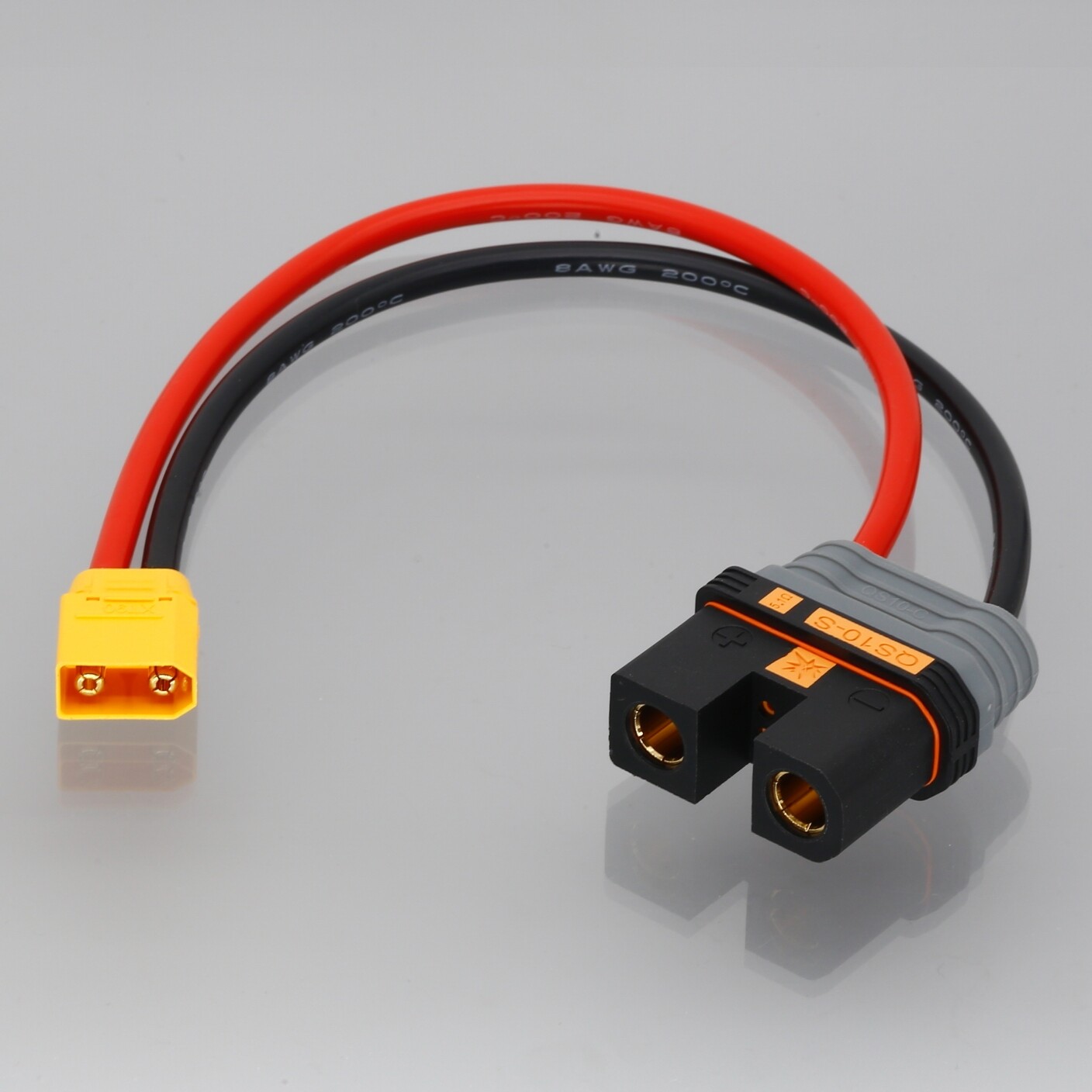 XT90-H Male to QS10 10mm Bullets Female 8AWG 1FT Adapter Charging Wire Battery