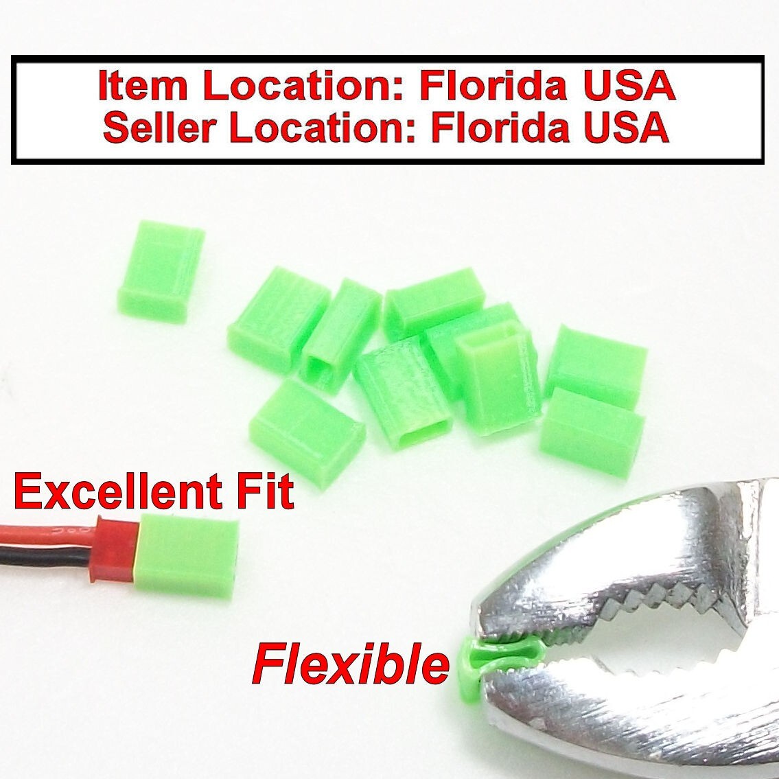 JST RC Lipo Battery Connector Safety Cap Cover GREEN, RED, YELLOW, Lots of 12