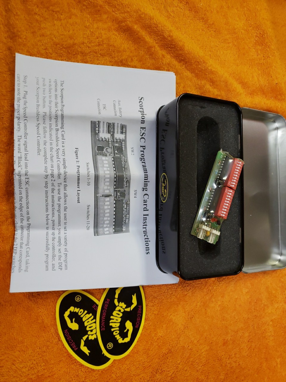Scorpion ESC Programming Card – New! – JT25