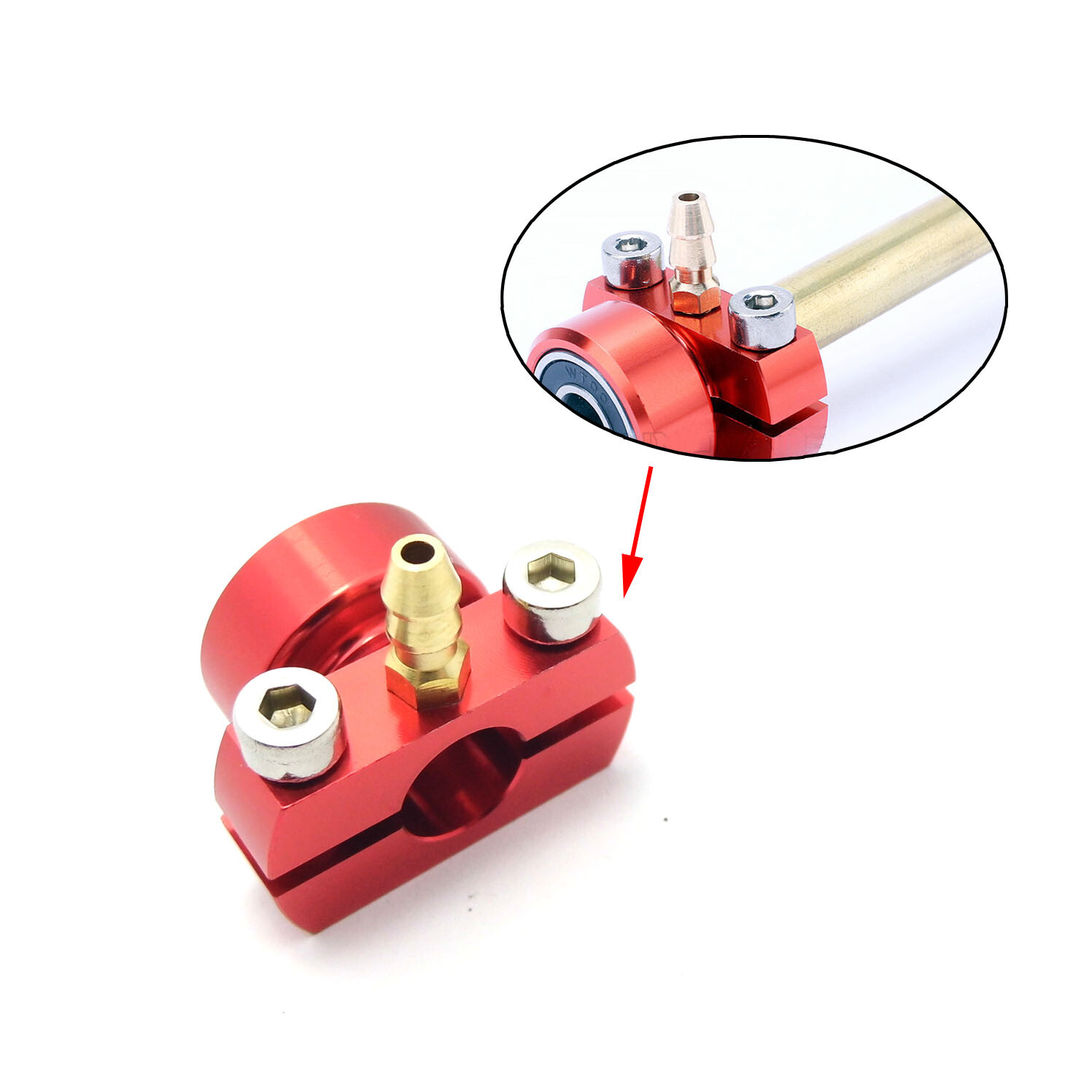 Gasoline RC Boat 6.35mm(1/4″) Flexible Shaft Bearing Mount Sleeve Holder