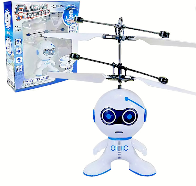 Magic LED Flying Robot Toy – Hand Controlled- 3-12 Year Old kids