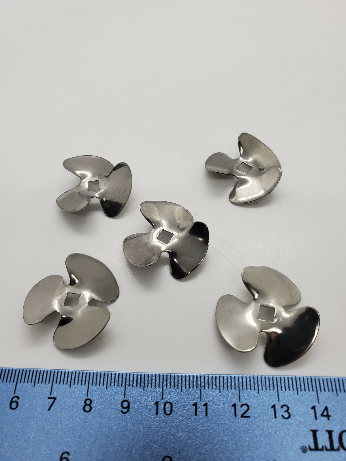 Lot of Ten 30mm 3 Blade Metal RC Boat Propellers with 4mm Hole