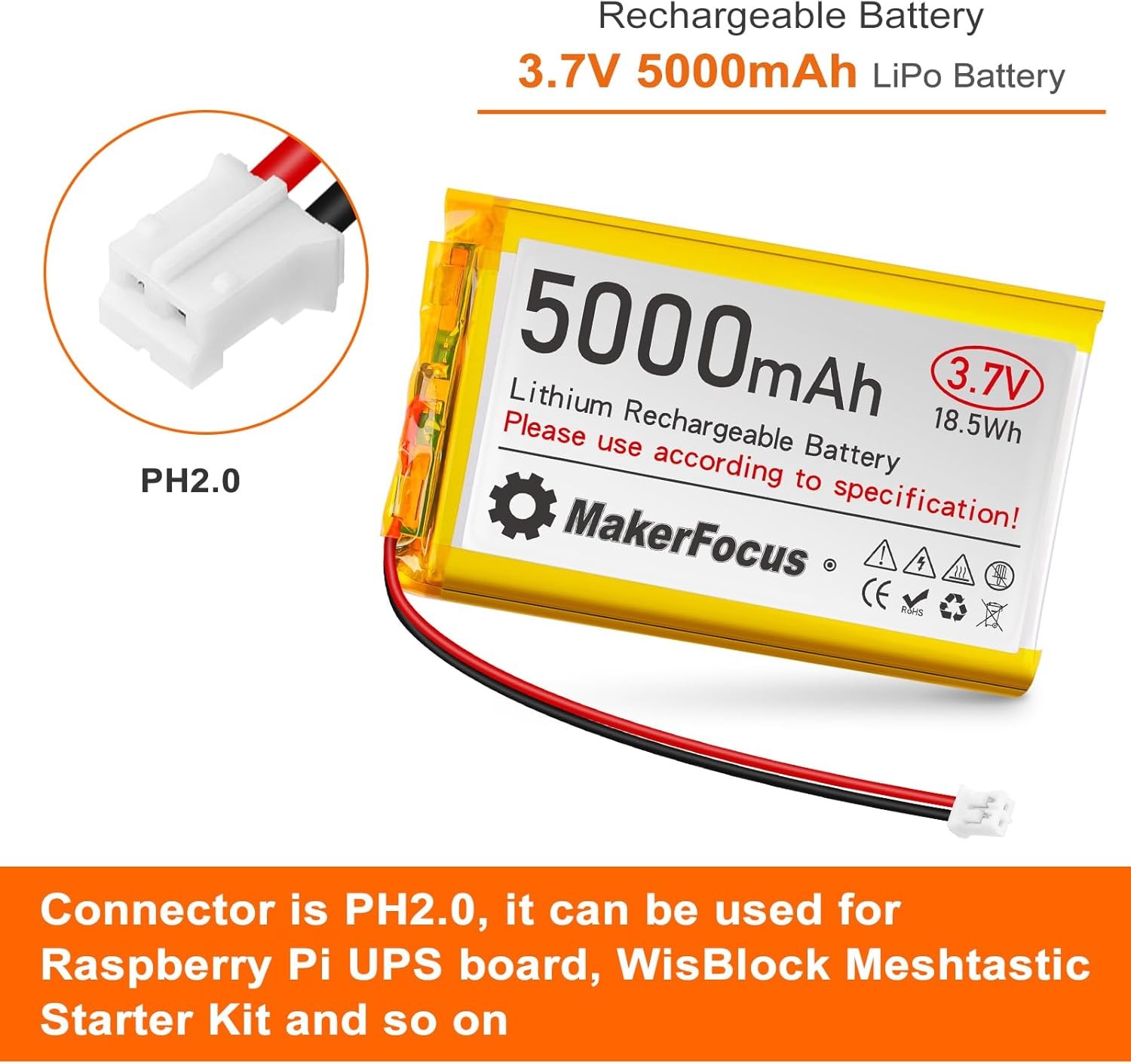 2×7.4V 5000mAh RadioMaster Li-ion Battery for TX16S Radio Transmitter Controller