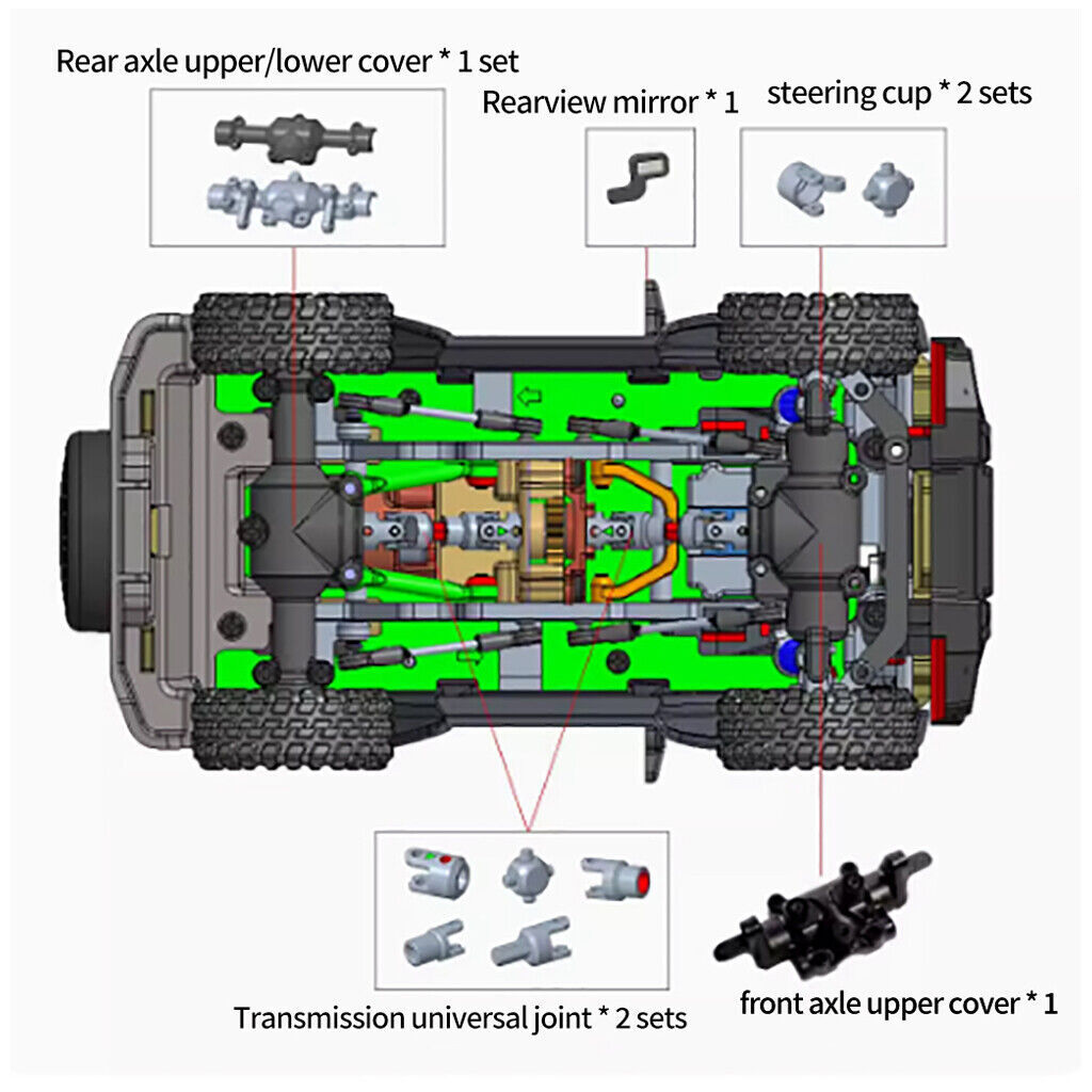 LDARC X43 1/43 Mini Remote Control Climbing Car Replacements: L0510 LAA Shell