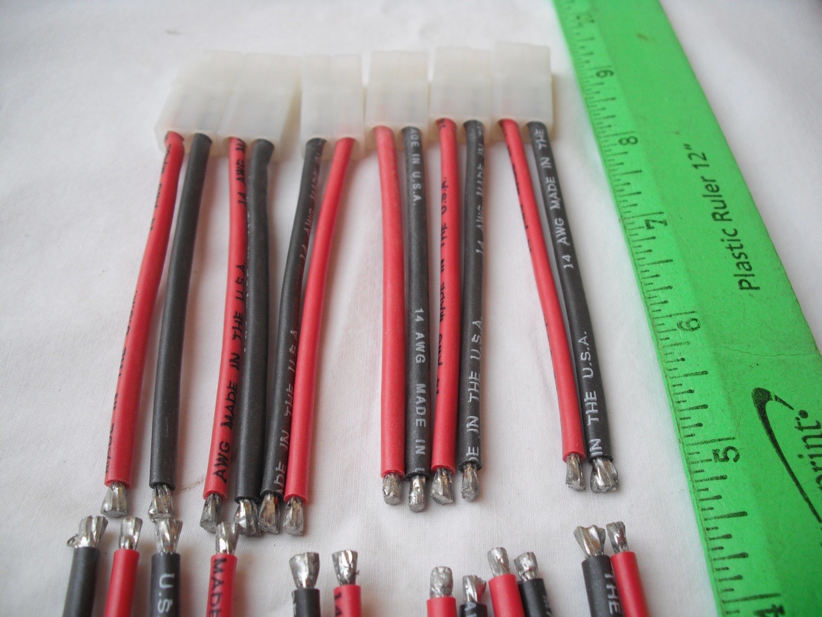 Lot of 12 Female Connector 14 AWG Cables Wires, RC R/C Plane Airplane Car Boat