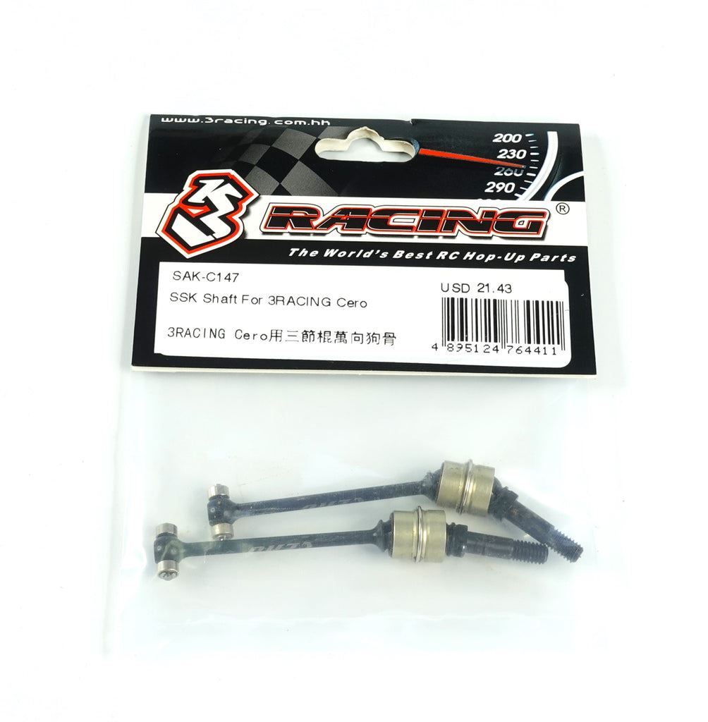3RACING SAK-C147 SSK CVD Drive Shaft 1/10 RC ULTRA Cero Touring Sport FWD Car