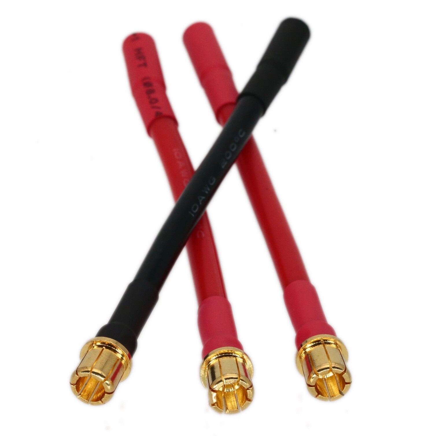 5mm Jack Banana to 8mm Plug Bullet RC Motor Control ESC 10AWG 4″ Extension Cable