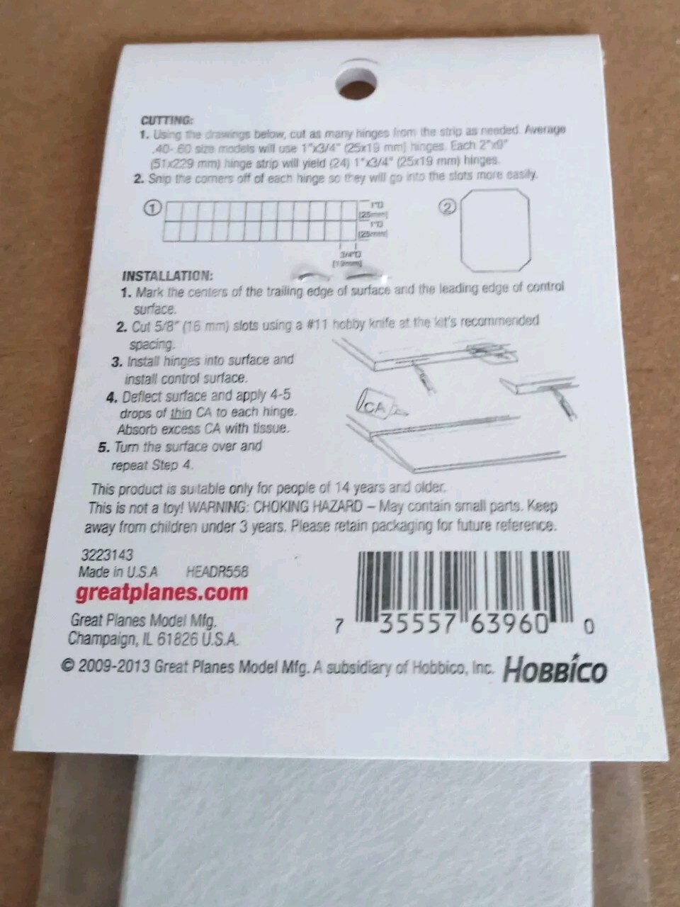 2pcs CA Hinge Sheet Great Planes 2 x 9″ 51 x 229mm RC Model Airplane GPMQ3960