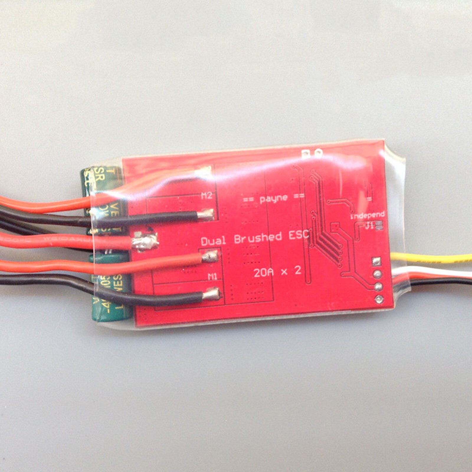New Two-Way 20A x 2Pcs Brushed ESC Motor Mixed Controller for RC Car Boat Tank