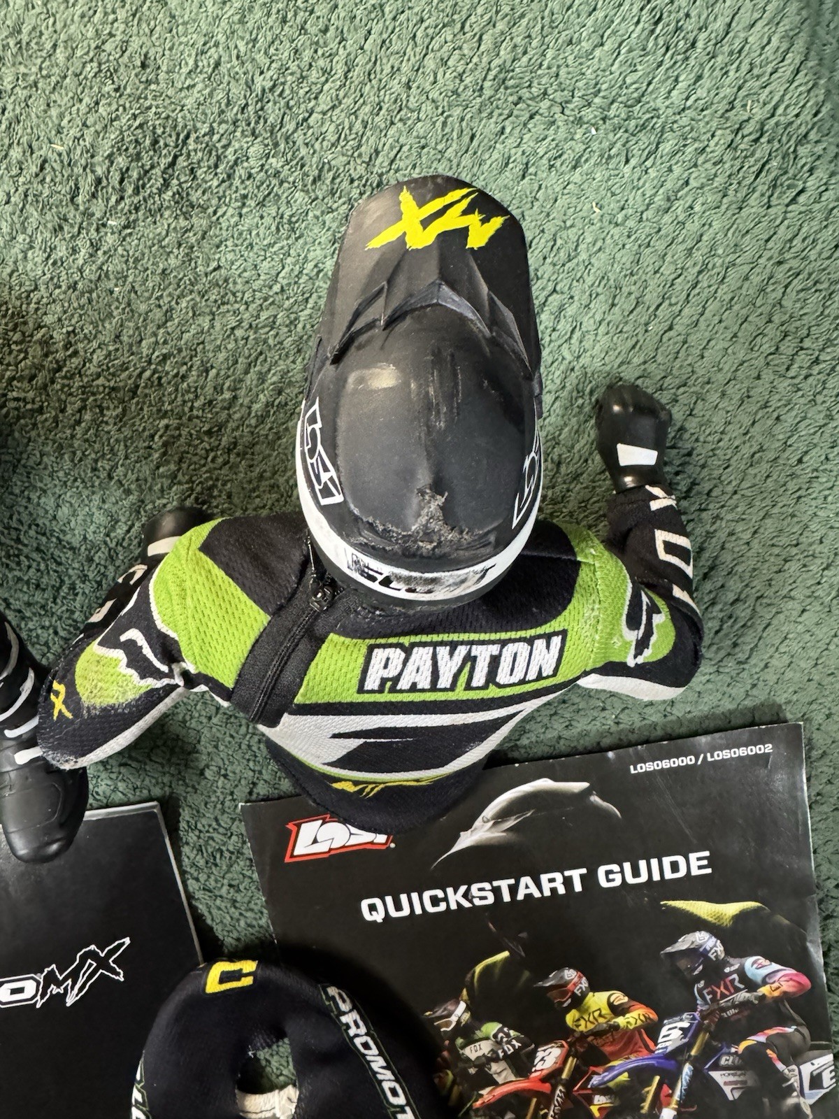 Losi Promoto MX Rider Figure With Jersey & Pants & Extra Pants & Manual!