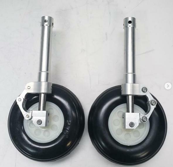RC Plane 100mm – 190mm Aluminum Main Strut Landing Gear with 72mm / 2.75″ wheel