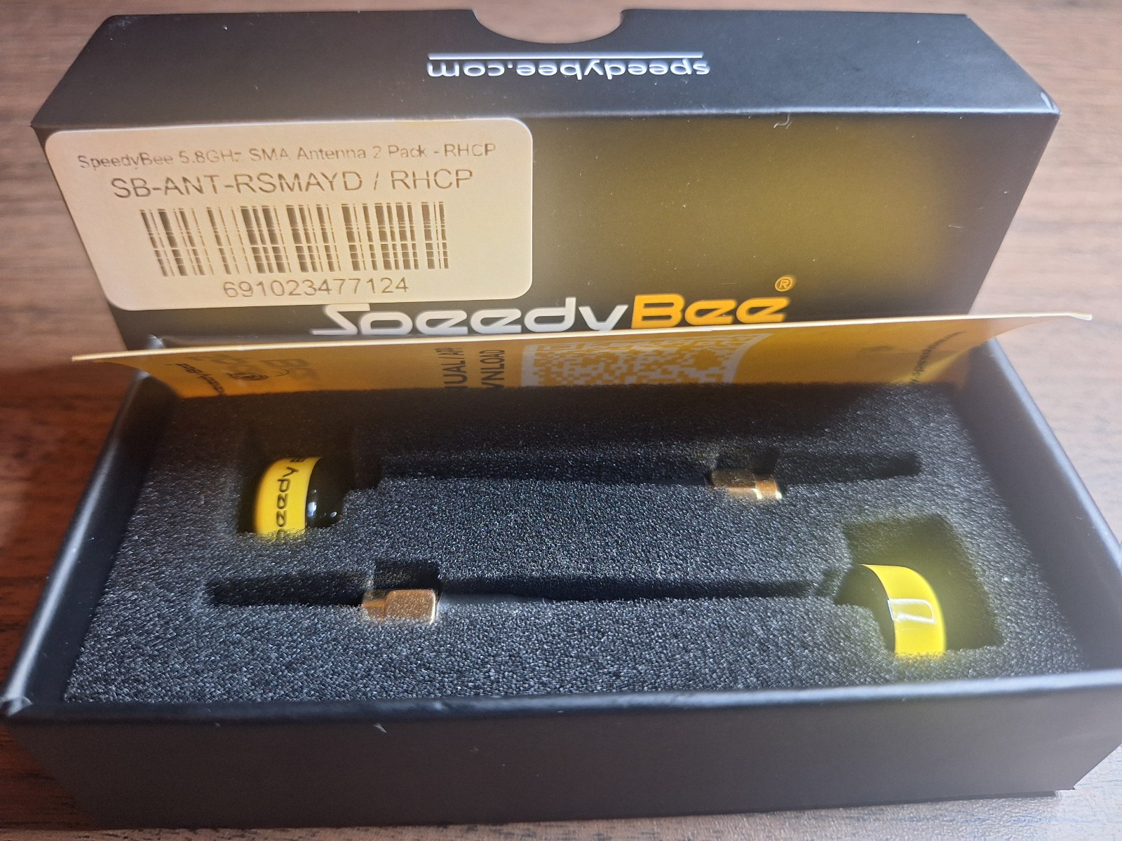 Speedy Bee 5.8 GHz RHCP SMA Antenas 2 Pack Open Box