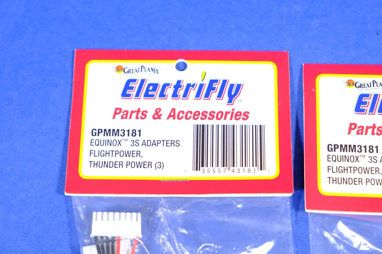 Lot of 4 Great Planes GPMM3181 Equinox 3S Adapters Flightpower Thunder Power