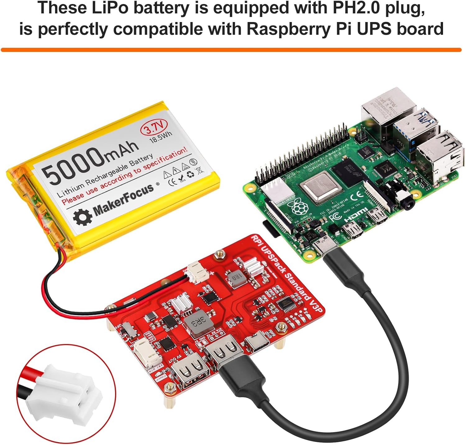 2×7.4V 5000mAh RadioMaster Li-ion Battery for TX16S Radio Transmitter Controller