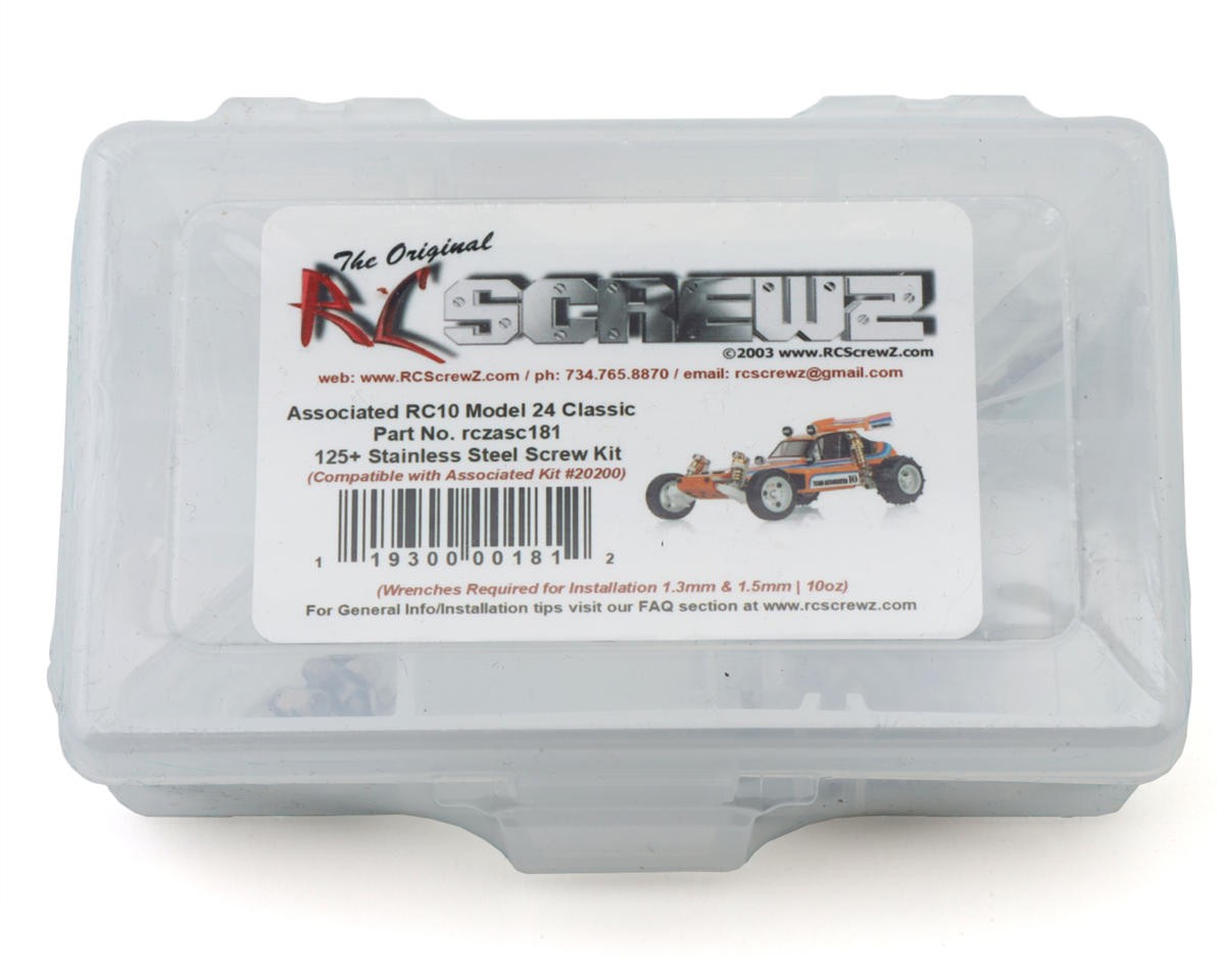RC Screwz Team Associated RC10 Model 24 Classic Stainless Steel Screw Kit