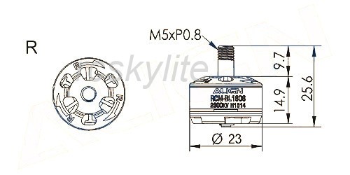 ALIGN RCM-BL1806 Brushless Motor — HML1806M01 (BL1806 2300KV) for MR25 / MR25P