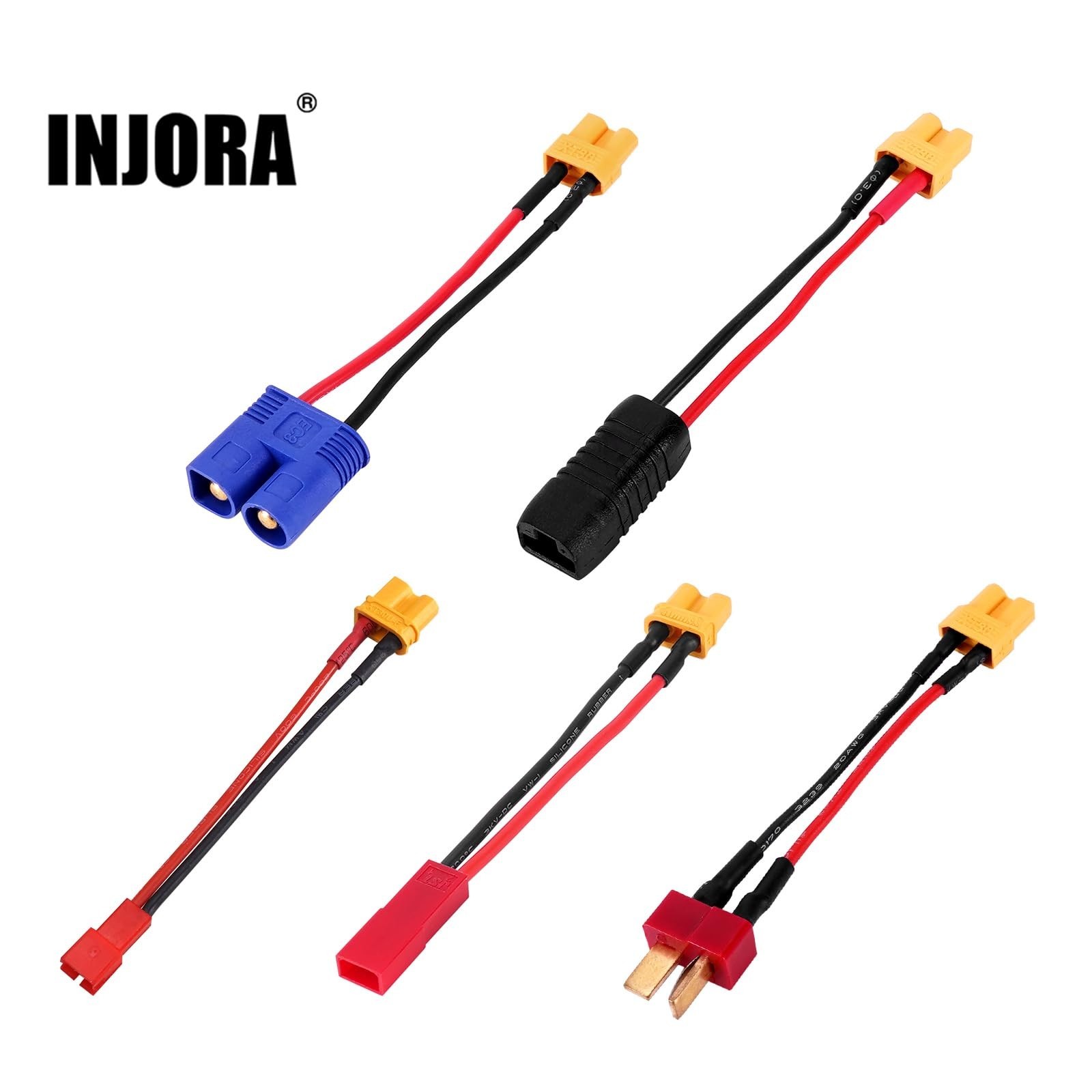 Battery Adapter Cable XT30 to JST-RCY JST PH2.0 TRX-4M T-Style EC3 for RC Cars