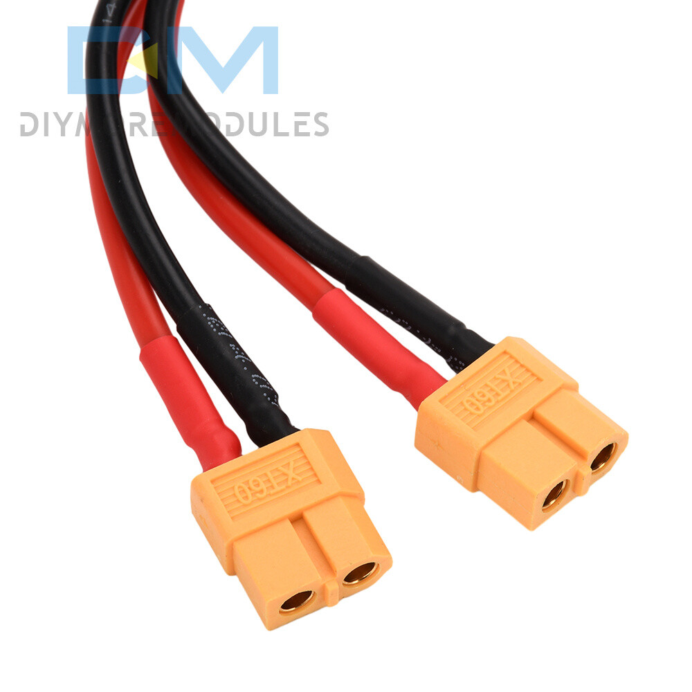 XT60 Male/Female Cable Parallel Battery Connector 4AWG Silicone Wire Y Splitter