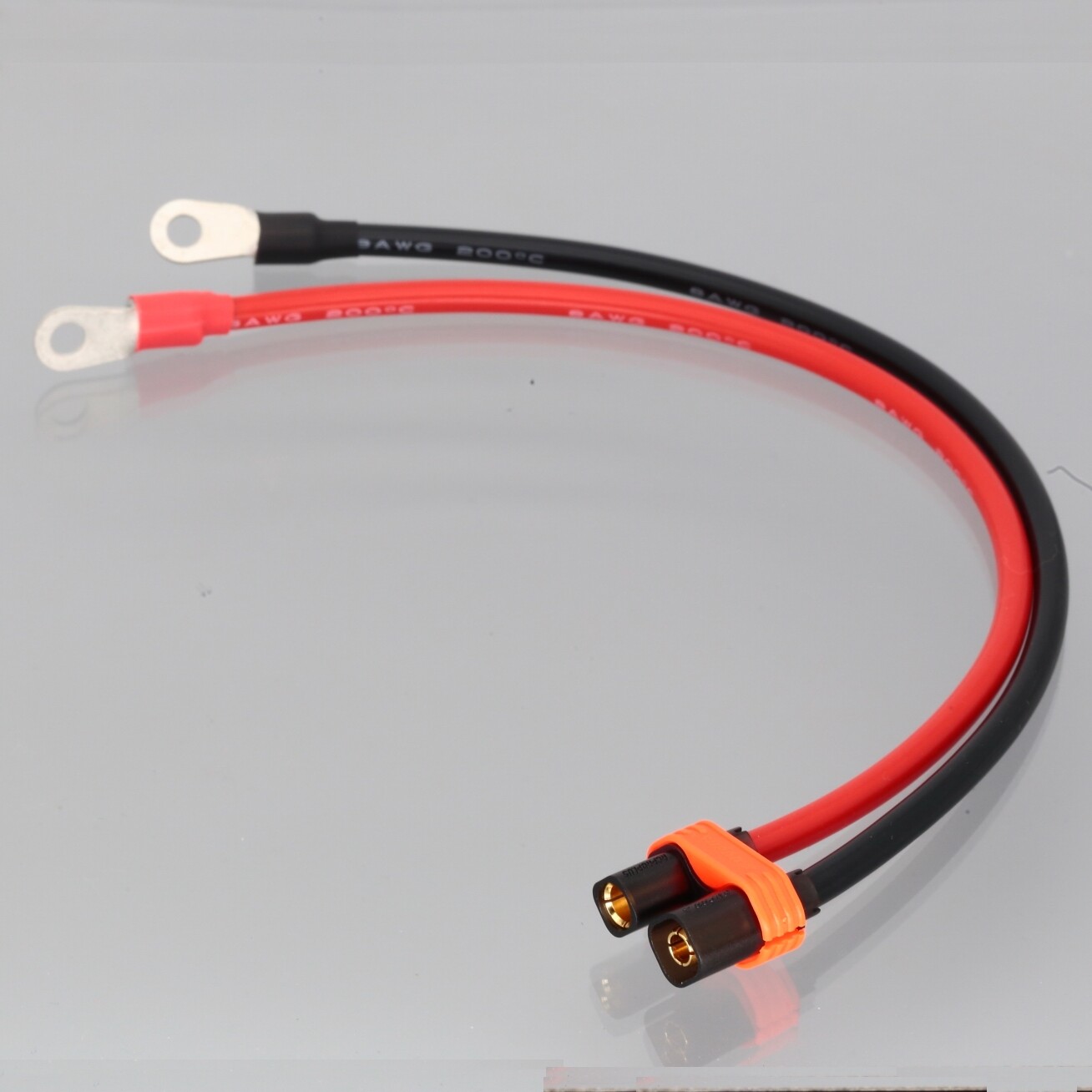 8AWG 1FT Wire M6 O Ring to -Male/+Female Pin Connector For Type 1Sur ron Battery