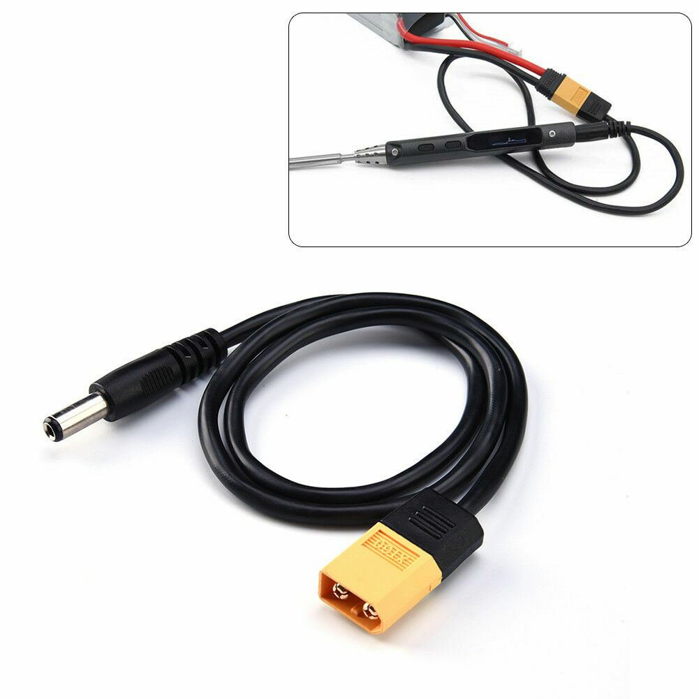 RC XT60 Male to DC5525 Male Power Cable for TS100 Electronic Soldering Iron