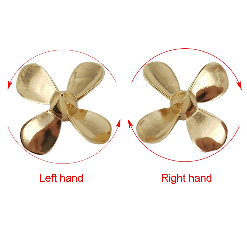 2x 4-Blades Metal Propeller 3mm M3 26mm Submerged Prop for 1/200 RC Boat Marine