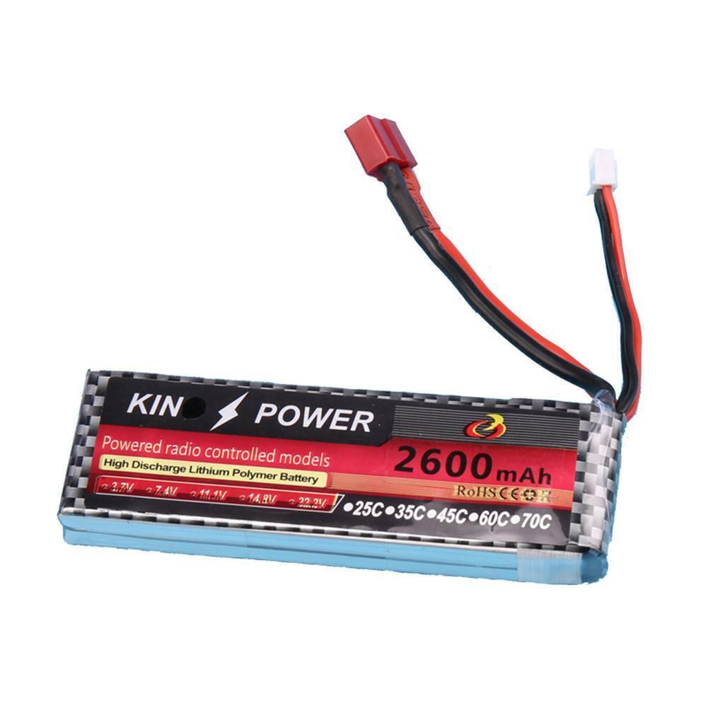 7.4V 2600mAh 25C Lipo Battery For WLtoys 1/14 144001 RC Car Upgrade Parts T Plug