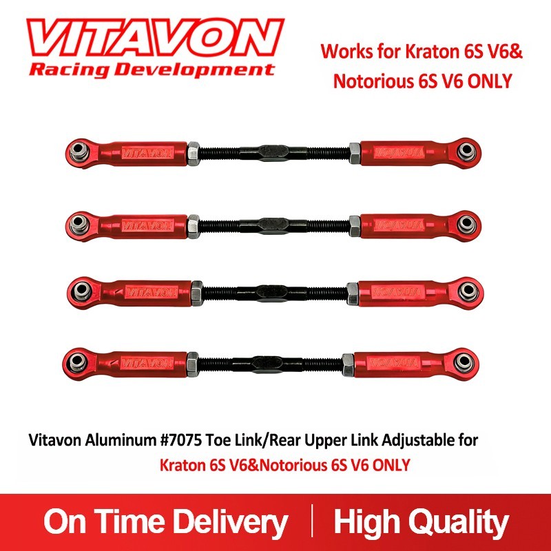 Vitavon Toe Link/ Rear Upper link Adjustable for Kraton 6S EXB V6 Notorious 6SV6