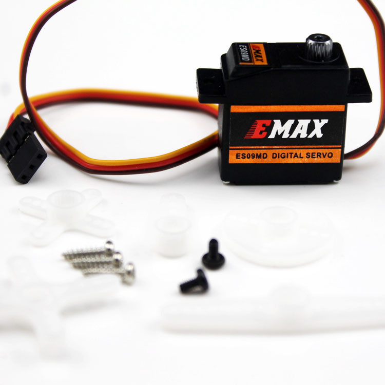 4Pcs EMAX ES09MD Dual-bearing Metal Gear Digital Servo For RC Helicopter Plane