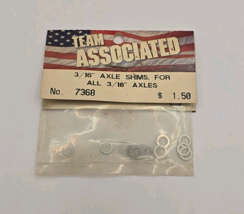 Team Associated 3/16″ Axle Shims for all 3/16″ Axles Vintage Rc Hardware 7368