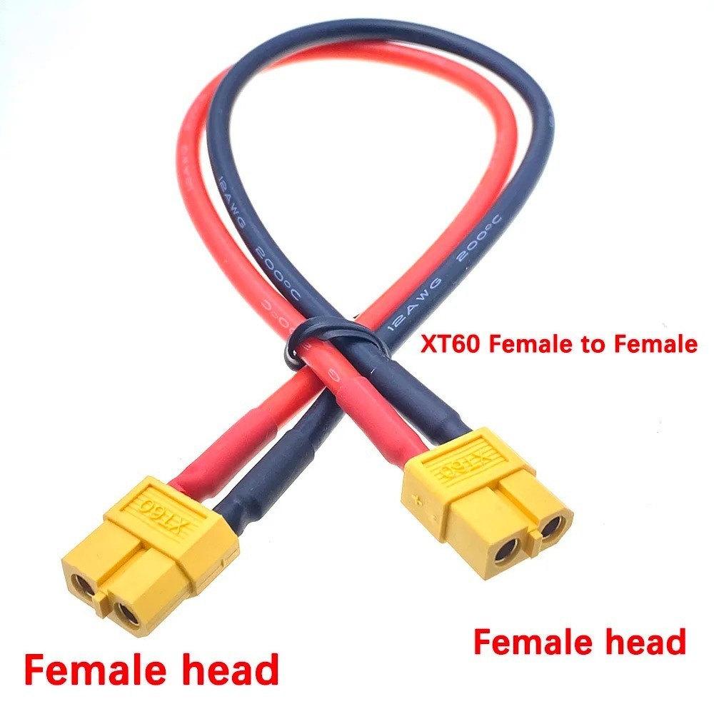 XT60 Male to Female Extension Cable 12AWG Silicone Wire 10cm 20cm 30cm