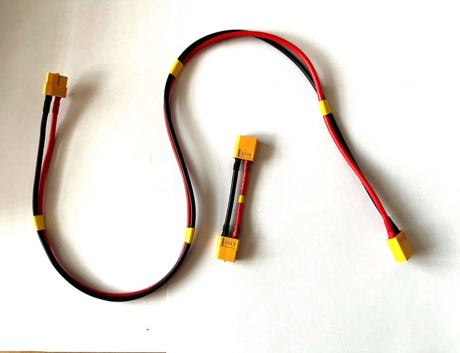 Male XT-60 to Female XT-60 14, 12, 10 AWG Adapter 3″, 6″, 12″, 18″ 24″