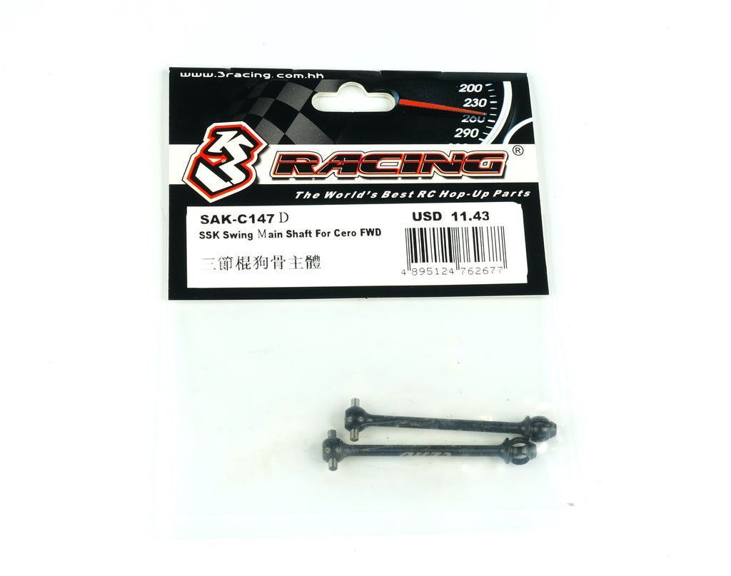 3RACING SAK-C147 SSK CVD Drive Shaft 1/10 RC ULTRA Cero Touring Sport FWD Car