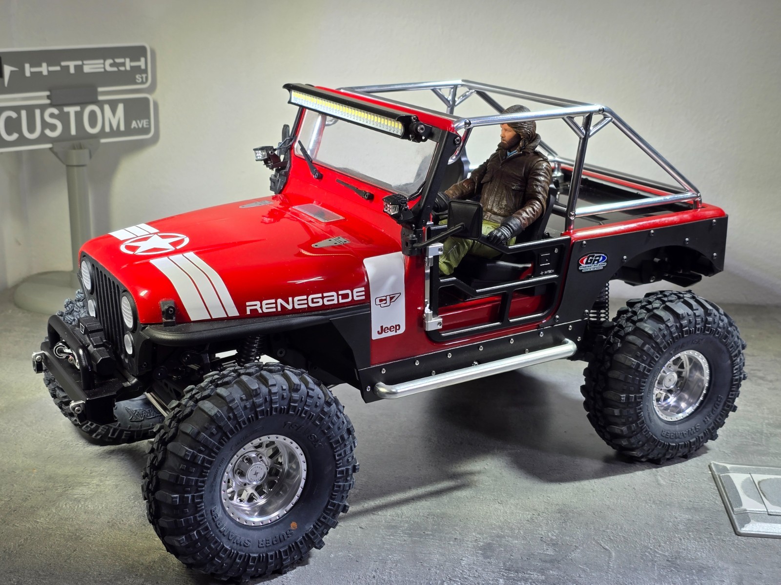 H-TECH RC CNC Aluminum Roll Cage for Axial SCX10 III CJ-7 [AXI03008]