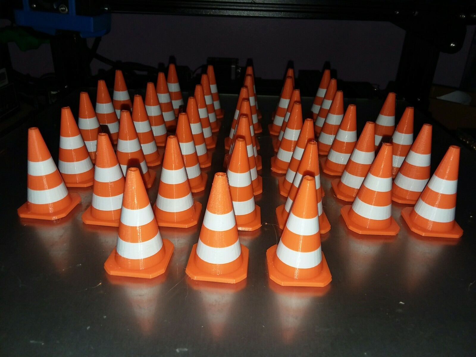 Set of 42 RC 1:10 Scale Orange & White RC Traffic Cones Set Crawler, Course.
