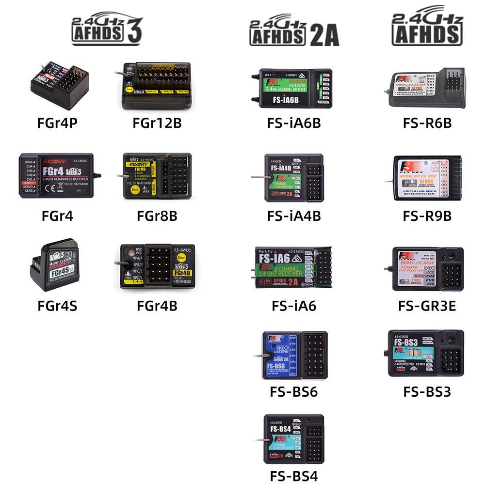 Flysky FGR4S FGR4P FGR4B FS-GR3E FS-R6B FS-iA6 FS-iA6B FS-BS6 FS-R9B RC Receiver