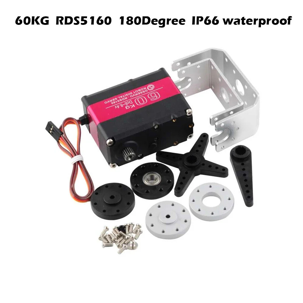 7-150KG Digital Robot Servo Metal Gear Motor Double-Shaft 180/270 Degree For Rc