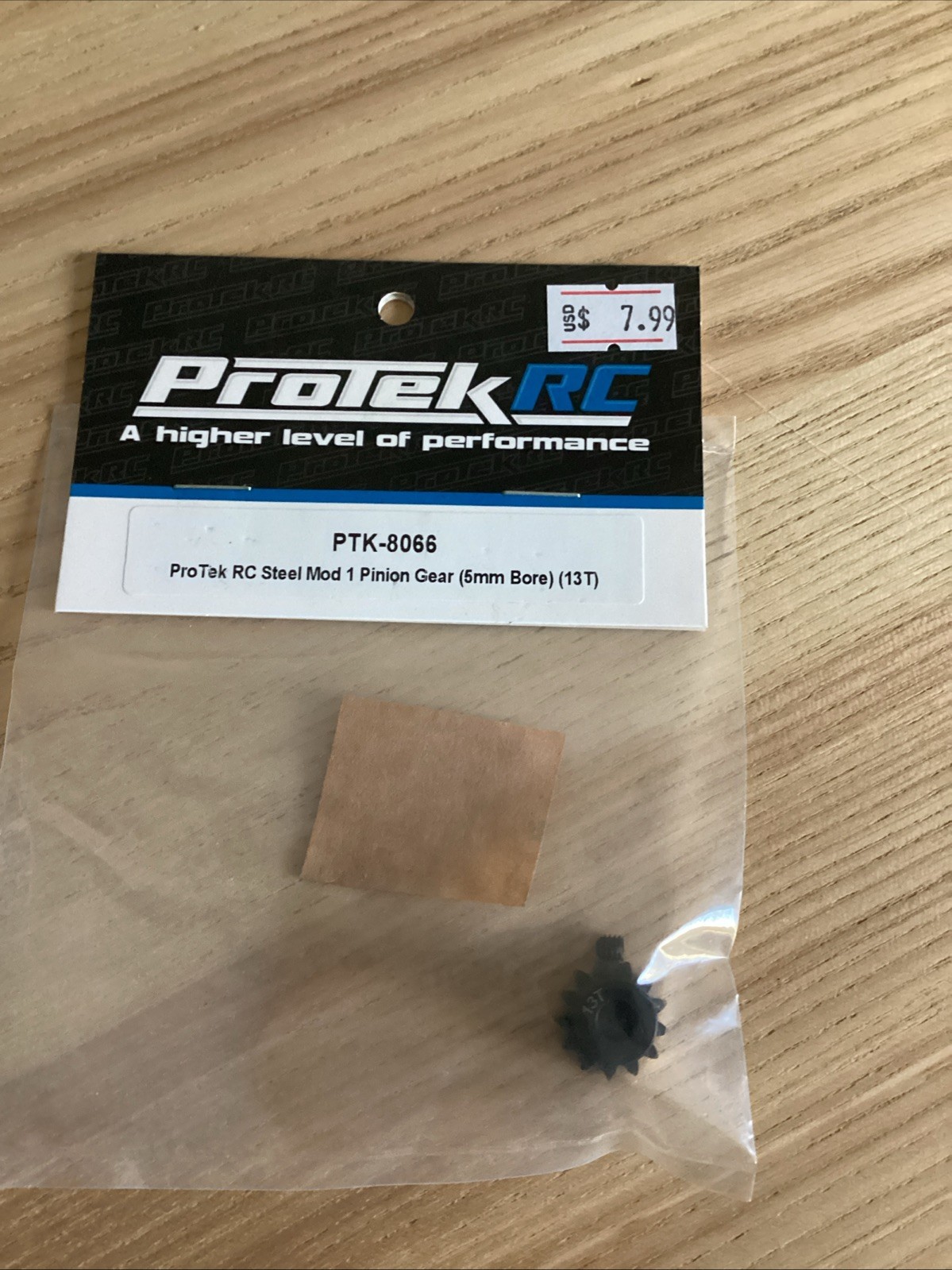 ProTek RC Steel Mod 1 — 13T Pinion Gear (5mm Bore) – New / Sealed W/ Set Screw