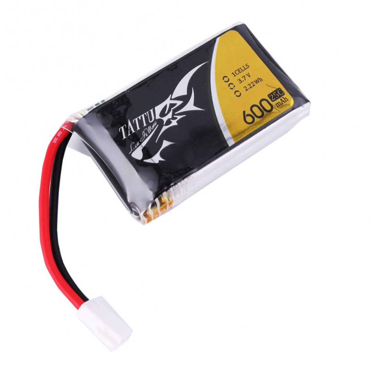 Tattu 25C 600mAh 3.7V 1S Lipo Battery Pack with Molex Plug for Drones (6pcs)