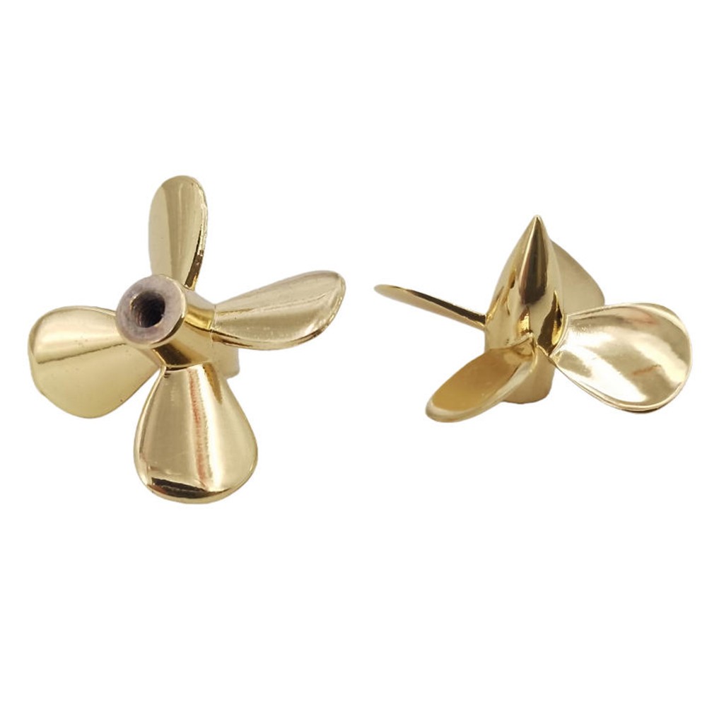 2x 4-Blades Metal Propeller 3mm M3 26mm Submerged Prop for 1/200 RC Boat Marine