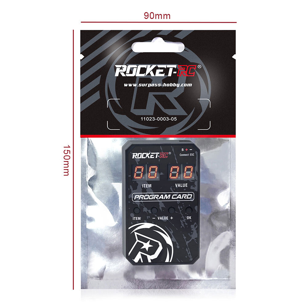 New ROCKET-RC 130A Brushless ESC Program Card for 1/10 RV Car 380/390/540 Motor