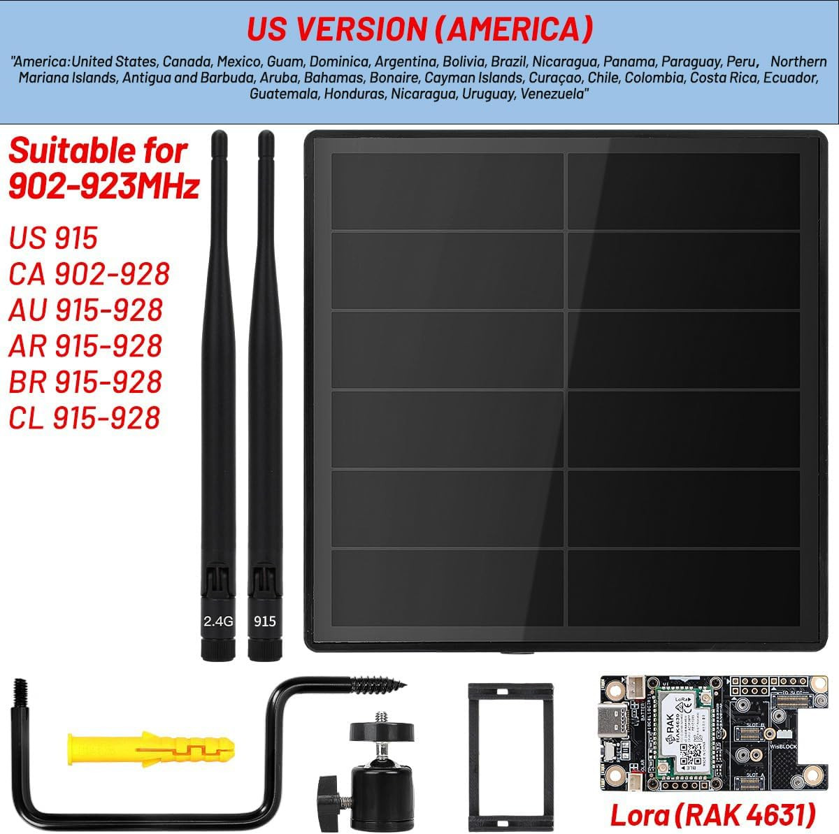 KEEPTEEN D5L-R1 Mesh Solar Lora Repeater Built in Rakwireless 19007+4631 Lora Mo