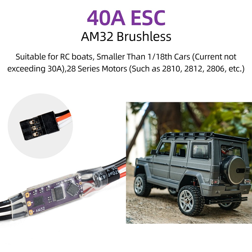​9IMOD AM32 Brushless ESC 80A 40A 30A Mini ESC for 1:10 1:18 1:24 RC Crawler Car