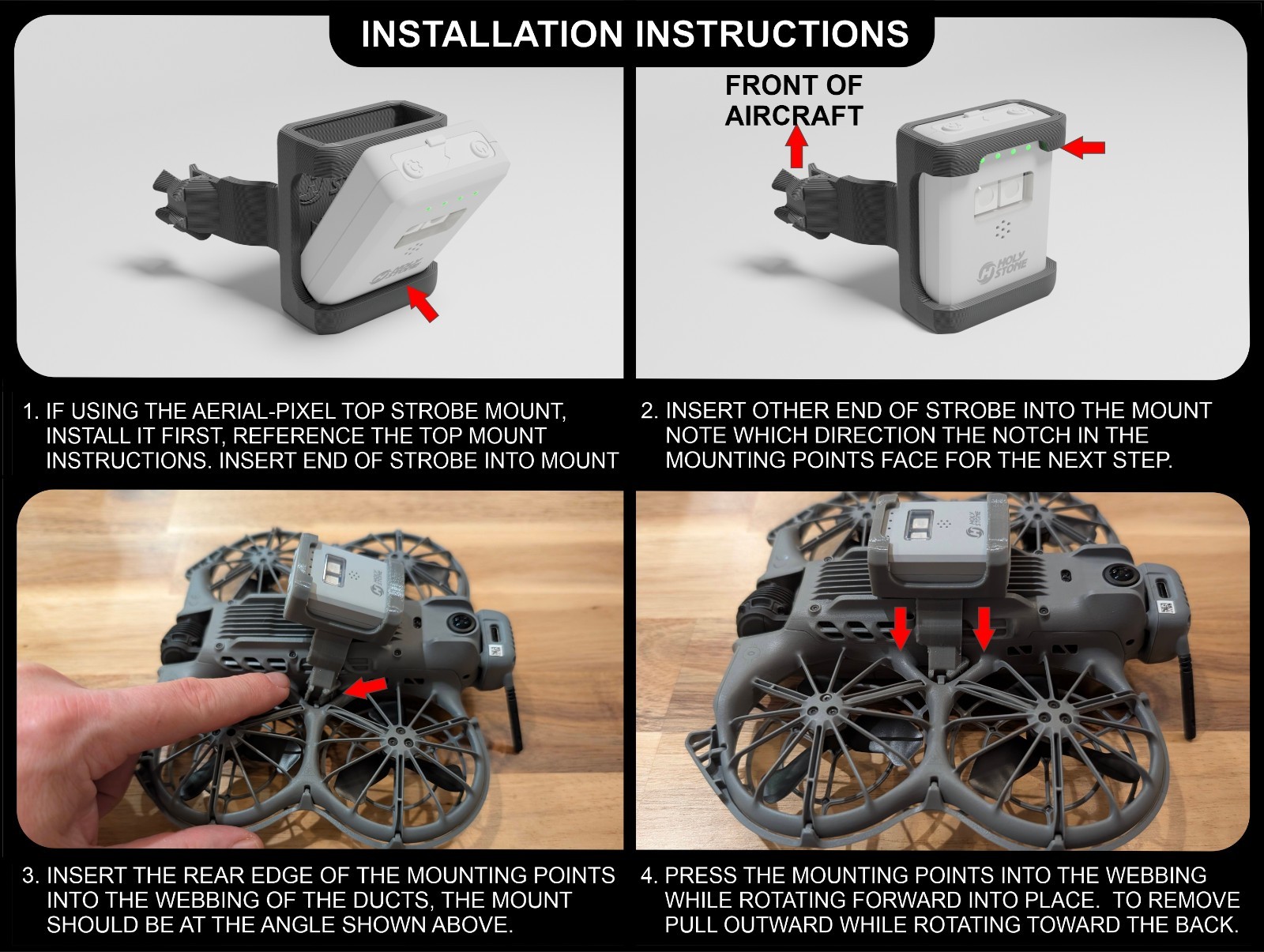 DJI Neo 2 Remote ID Mount for Holy Stone, Ruko, Potensic, DroneTag and More!