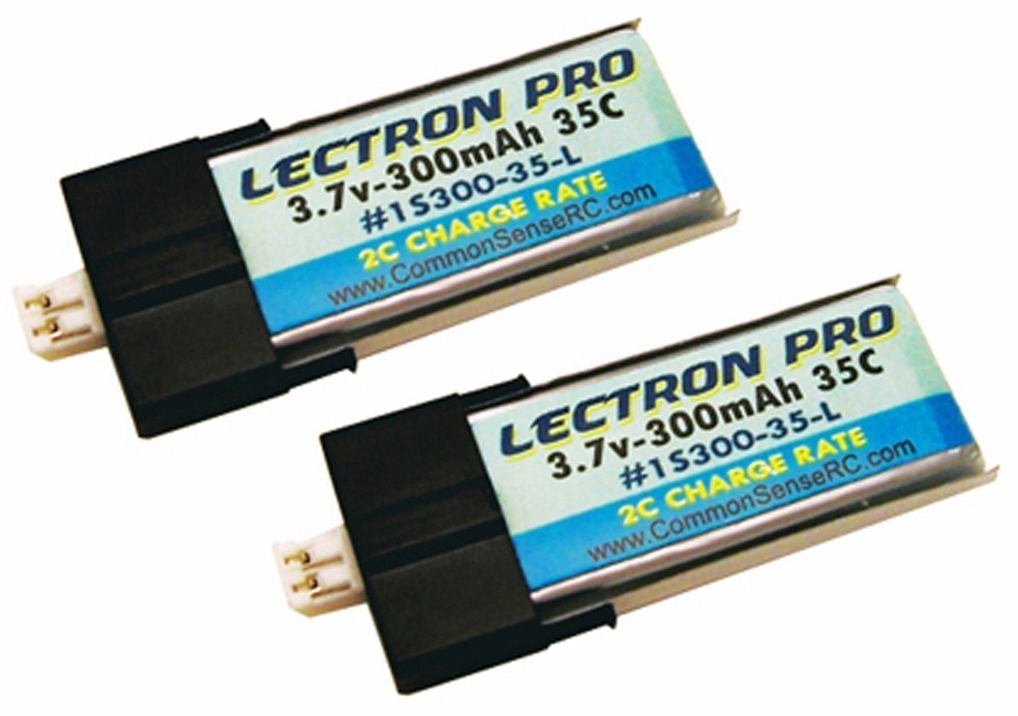 Latest Lectron Pro 35C 300mAh 3.7 volt Lipo Battery 2-Pack for Blade Nano QX 3D
