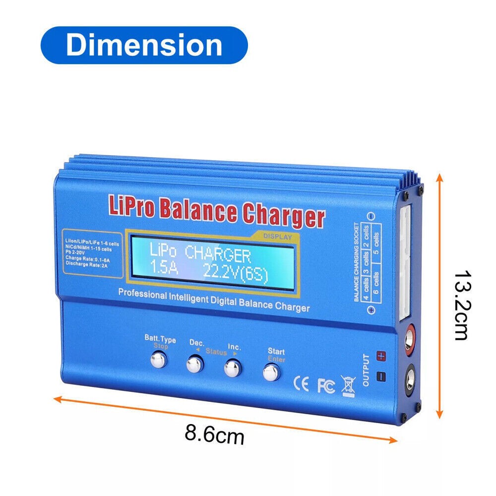 B6 LiPo Smart Battery Balance Charger Discharger iMAX 80W For RC NiMH LiFe NiCd