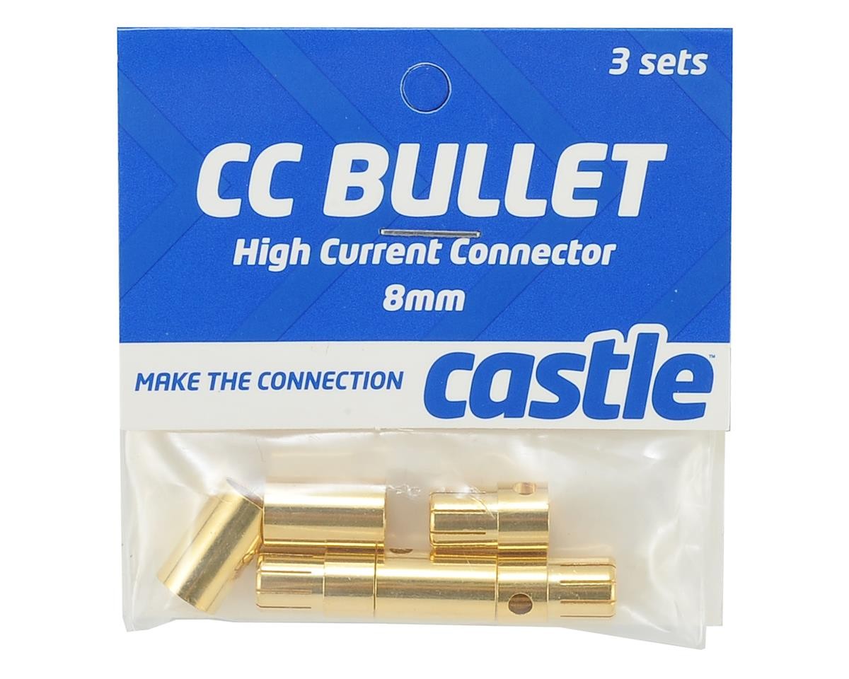 Castle Creations 8.0mm High Current CC Bullet Connector Set [CSE095-0010-00]
