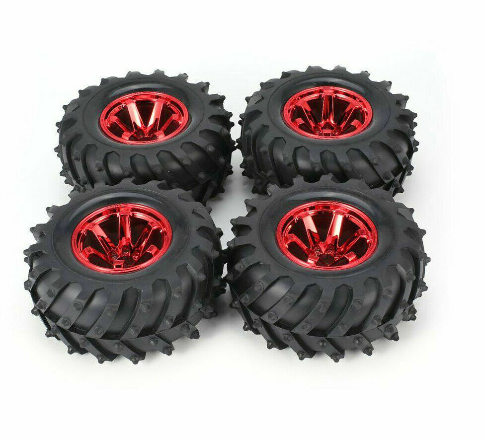 1/10 Rc Monster Truck Wheels Tires Set for Traxxas Stampede Grave Digger