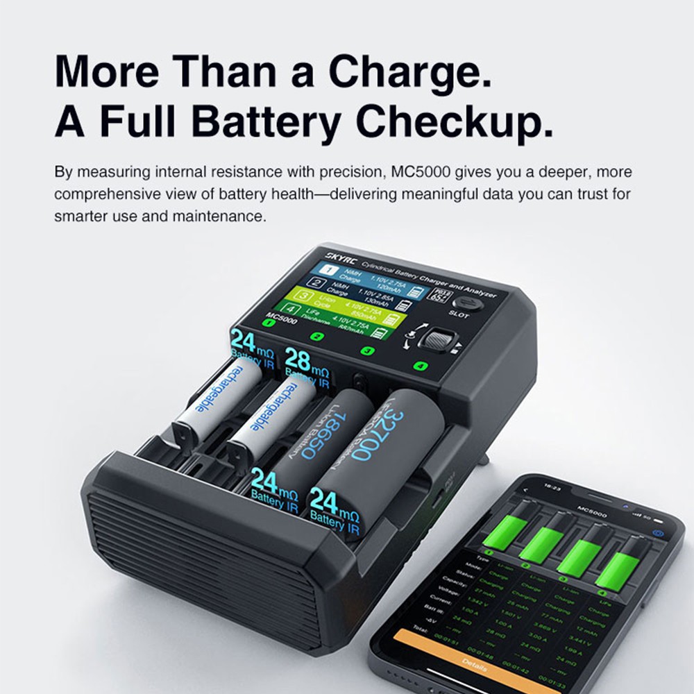 SKYRC MC5000 Battery Charger 65W For Li-ion HV LiFe NiMH NiCd RAM LTO Na-ion