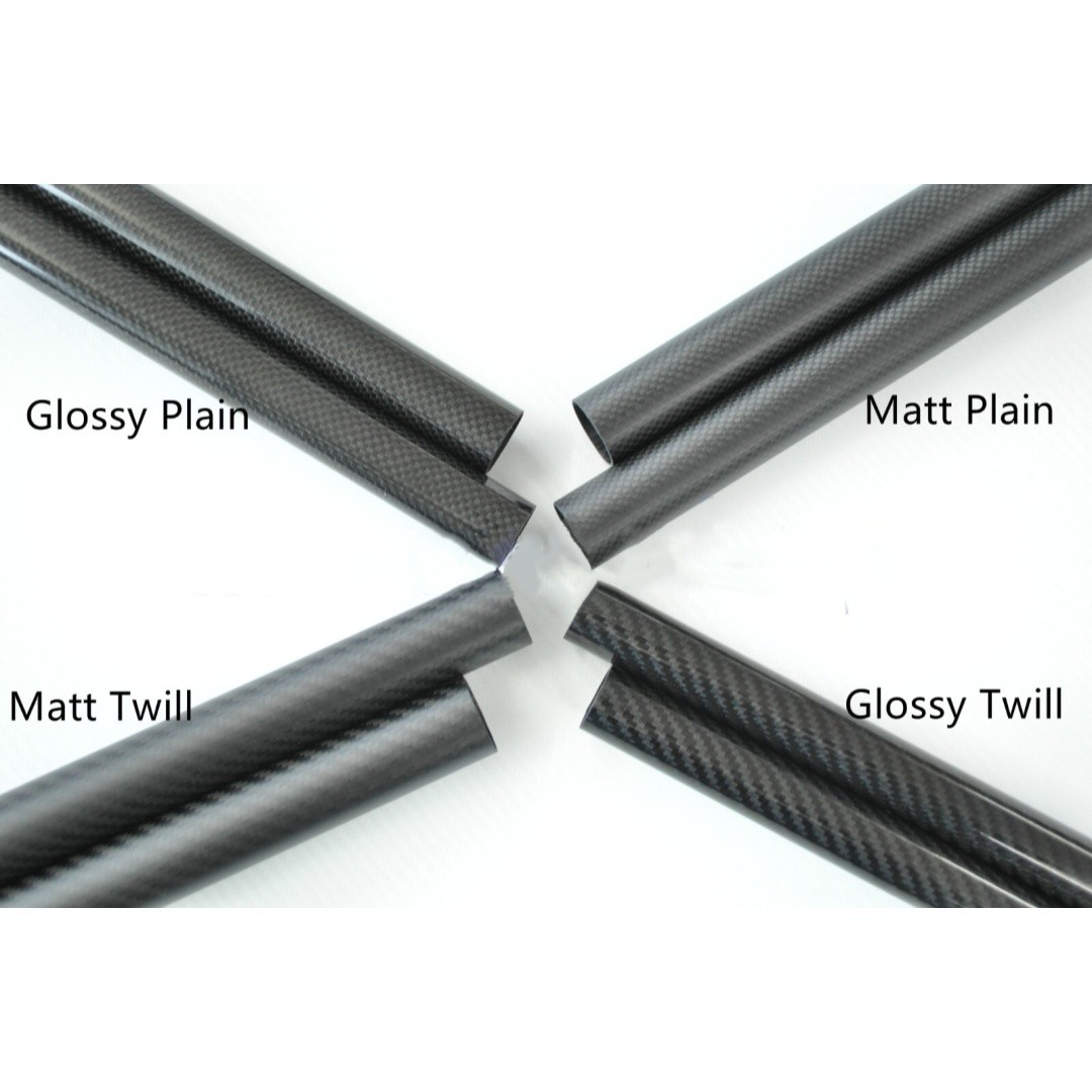 3K Carbon Fiber Tube OD39 40mmxID 34mm 35mm 36mm 37mm 38mm x 500mm Rolled Poles