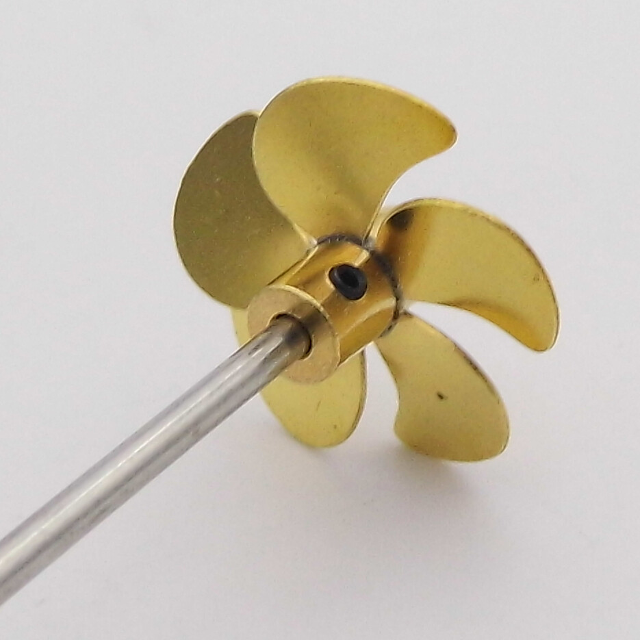 18mm Boat Model Copper Propeller 5-Blades Prop fr 2mm Shaft RC Boat Scale Marine